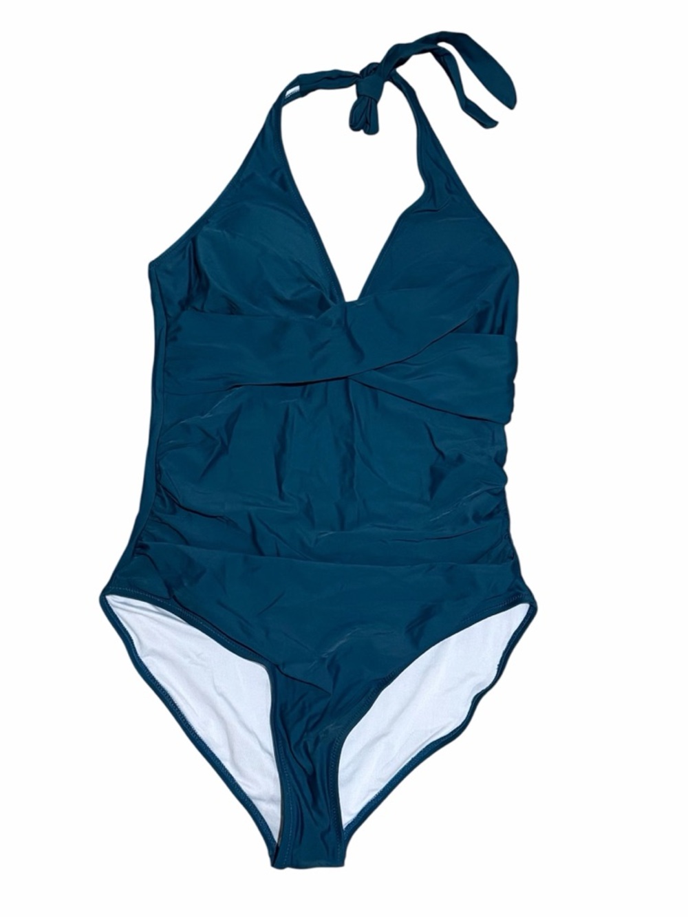Teal Halter One-Piece Swimsuit – Size L